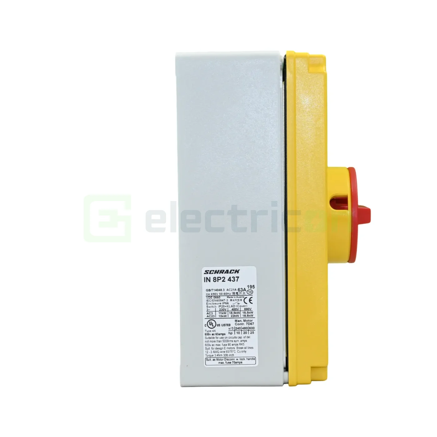 Intrerupator ON-OFF de urgenta, 4P, 63A, Schrack, IN8P2437 [3]