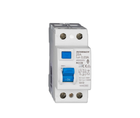 Siguranțe, Diferentiale, Separatori & Busbar - Diferential 25A/30mA Schrack - AR052203