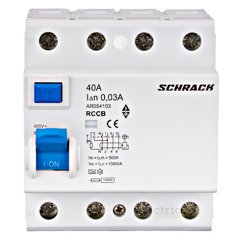 RCCB – întrerupătoare diferențiale - Diferential 40A/30mA Schrack - AR054103