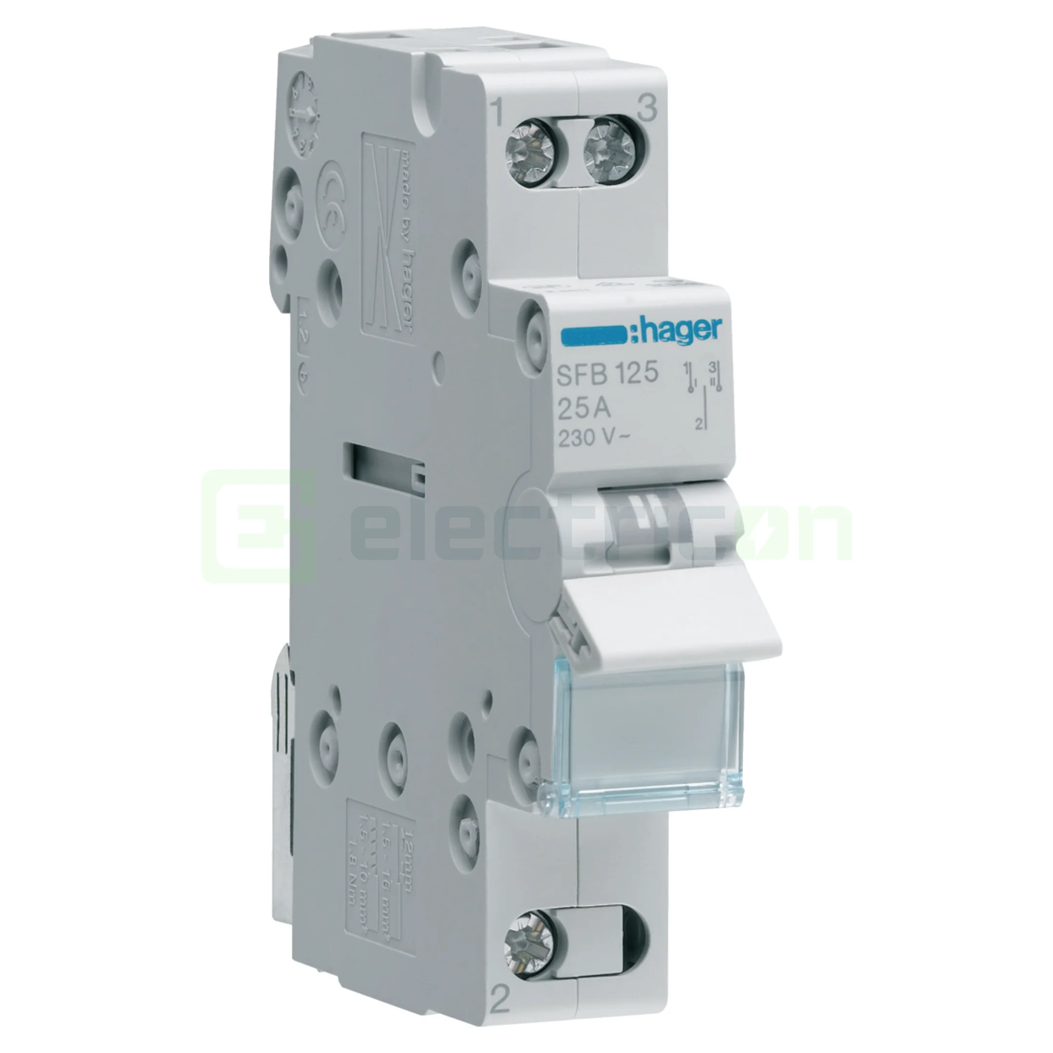 Separatori & comutatori - Inversor 1P 25A, 230V I-0-II, punct comun inferior 1M