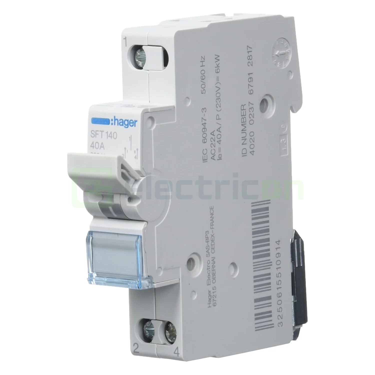 Separatori & comutatori - Inversor 1P 40A, 230V I-0-II, punct comun superior 1M