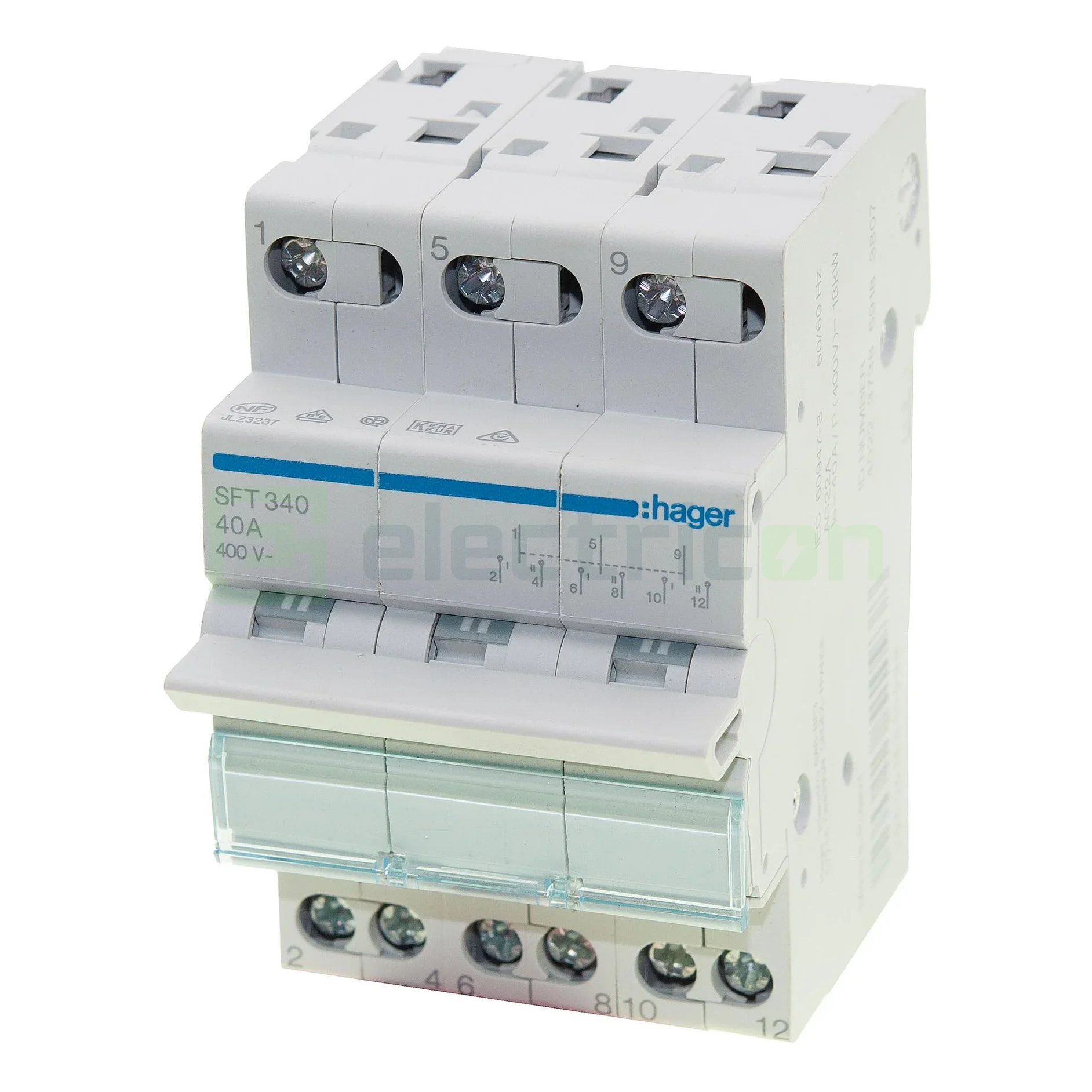 Separatori & comutatori - Inversor 3P 40A, 400V I-0-II, punct comun superior 3M