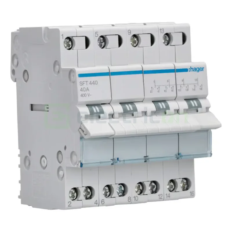 Separatori & comutatori - Inversor 4P 40A, 400V I-0-II, punct comun superior 4M