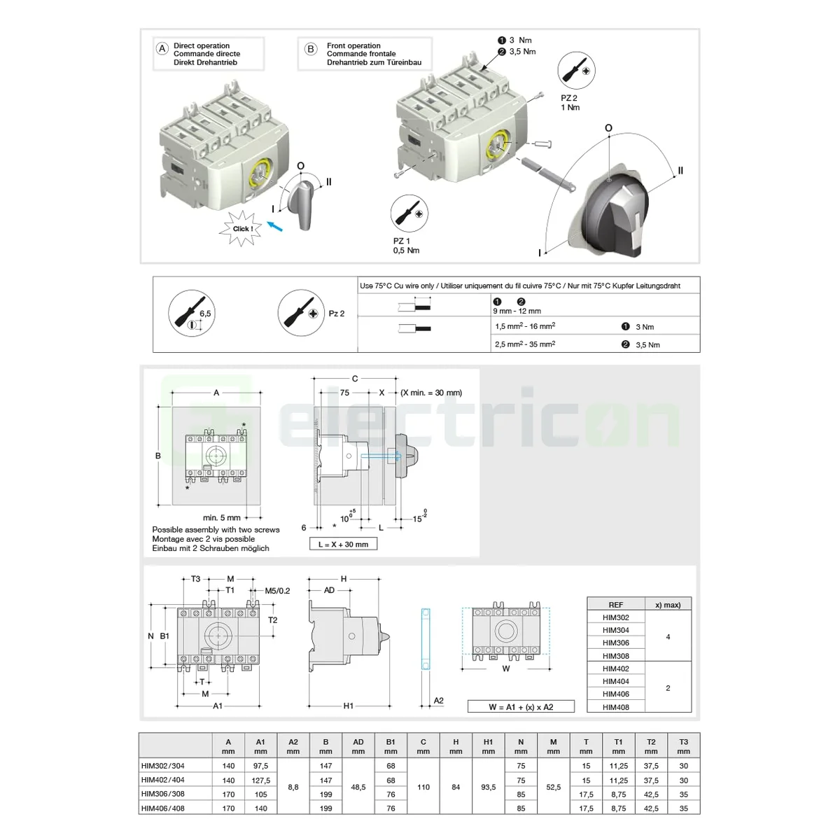 Inversor 4P 40A, I-0-II, M1 [5]