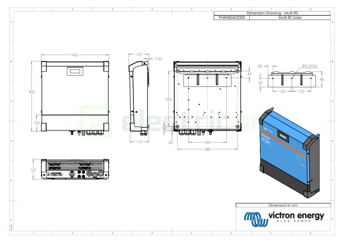 Invertor charger solar 48V 6000VA Victron Energy Multi RS Solar 48 6000 100-450 80 [1]