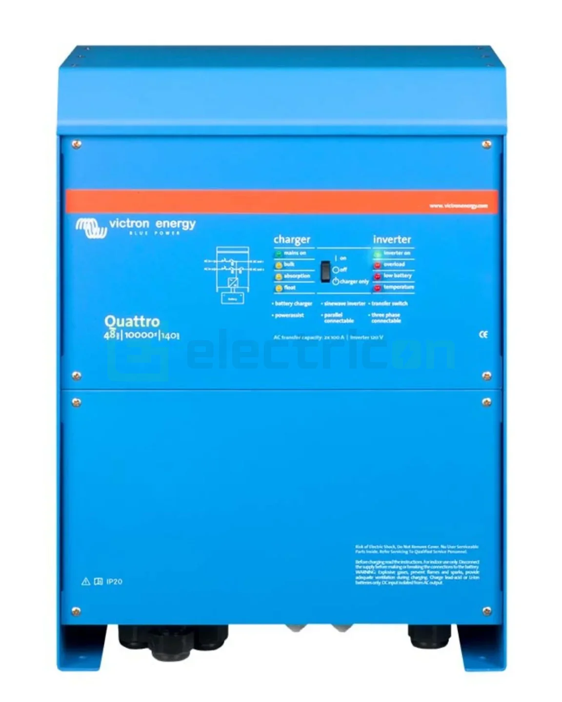 Invertoare fotovoltaice - Invertor cu charger 48V 10000VA Victron Energy Quattro 48 10000 140-100 100