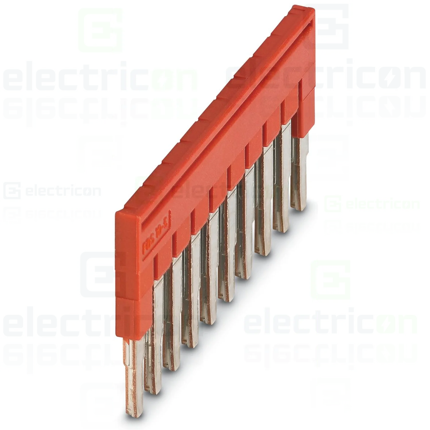Cleme și conectori electrici - Jumper 10 cai izolat rosu Phoenix Contact 3030213