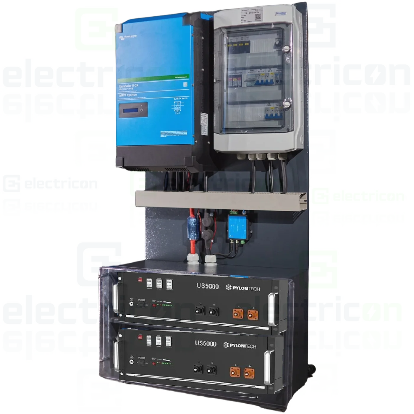 Kituri & sisteme complete fotovoltaice - Kit Victron preinstalat 4.8 kWh Pylontech EasySolar II 5 kVA