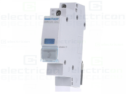 Lampa semnalizare - Lampă semnalizare tensiune LED monofazic, 1xalbastru, 230VAC, Hager, SVN124