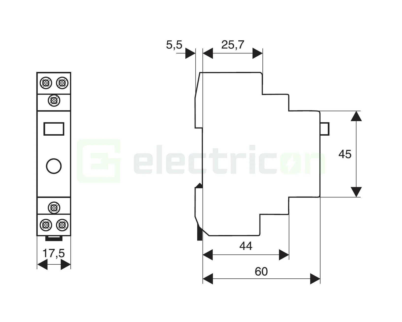 Lampă semnalizare dublă, LED, 2xroșu/verde, 110-240VAC, Schrack, BZ117908 [1]