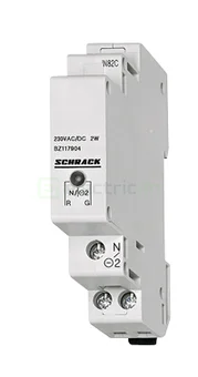 Lampă semnalizare, LED, 1xroșu/verde, 110-240VAC, Schrack, BZ117904