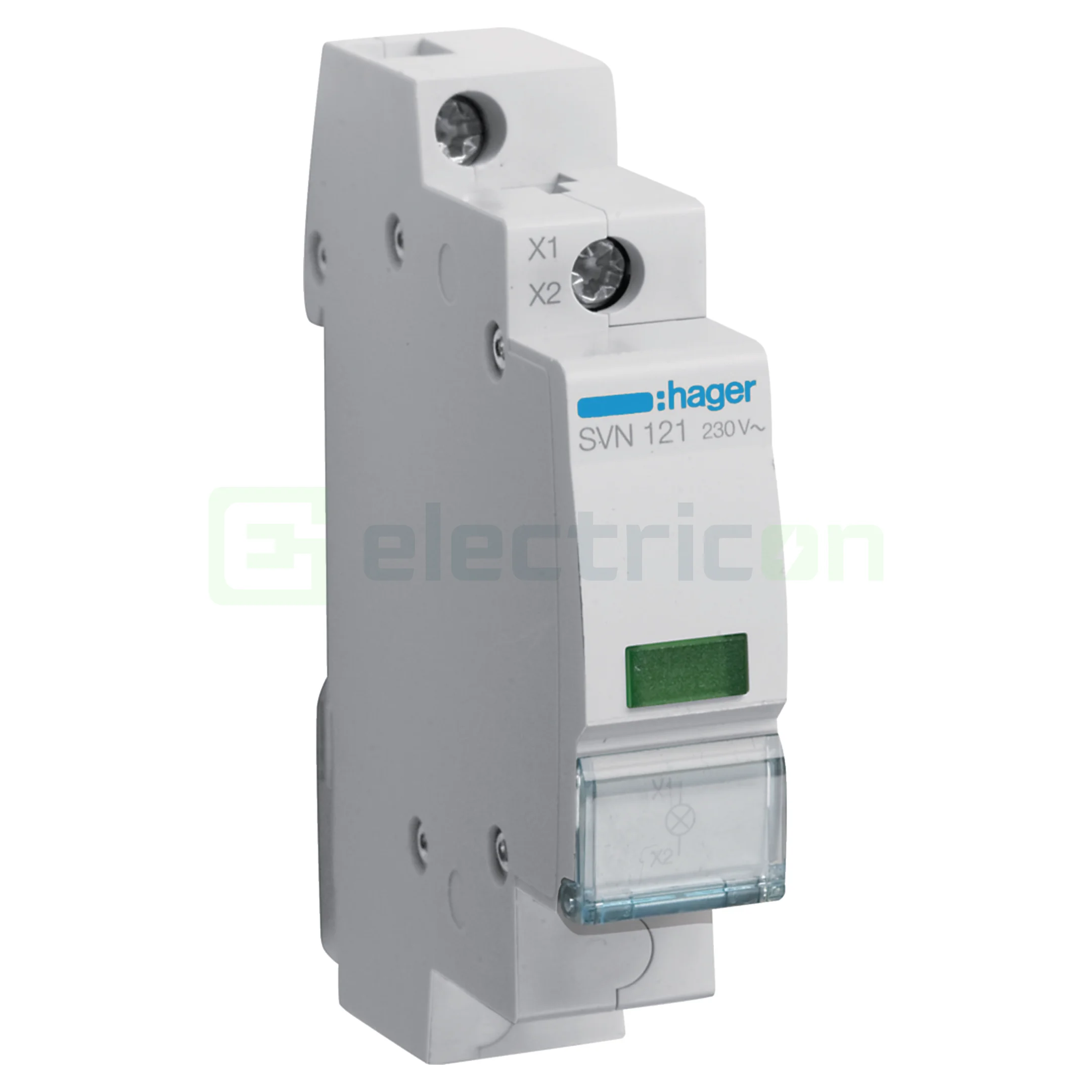 Lampă semnalizare tensiune LED monofazat, 1xVerde, 230VAC, Hager, SVN121