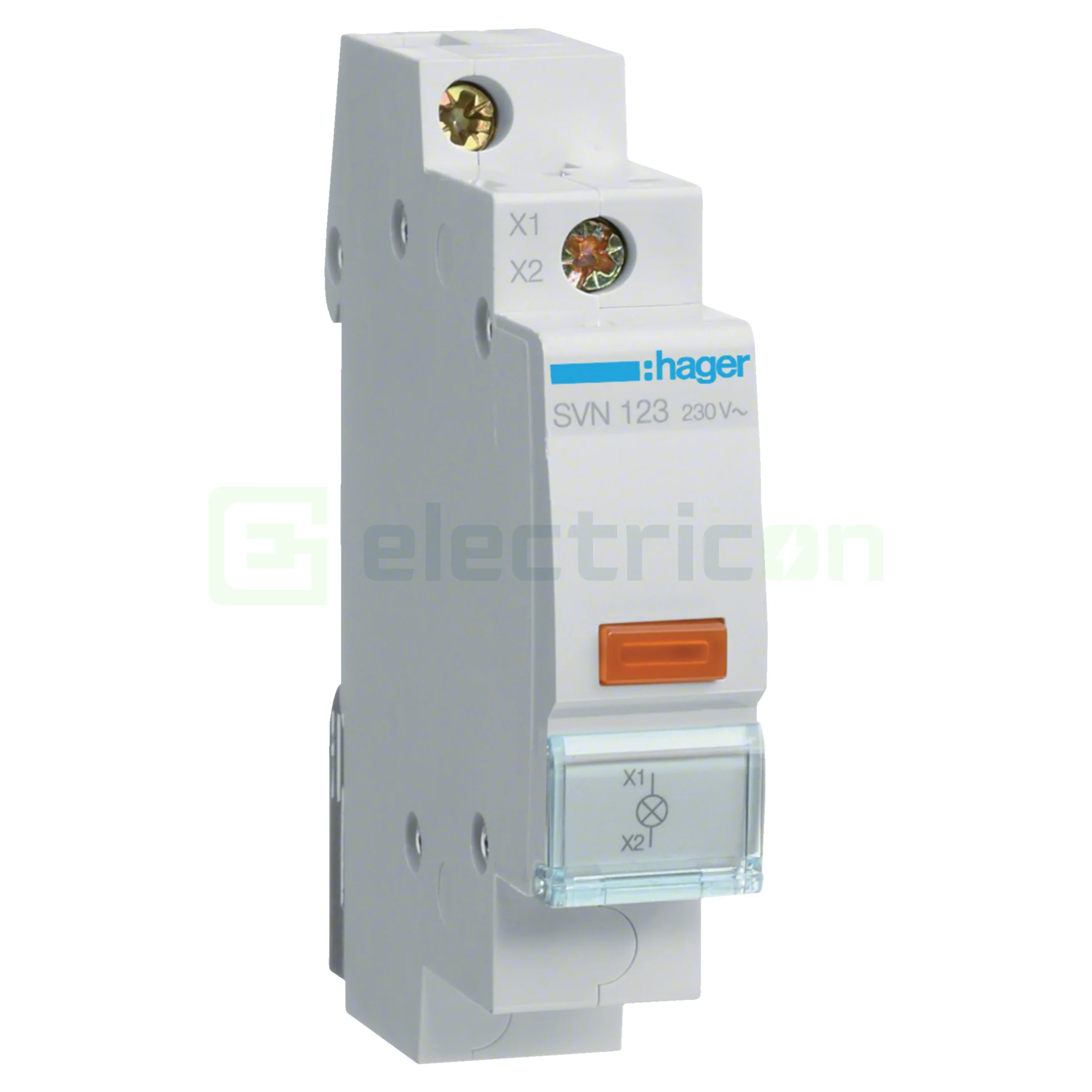 Lampă semnalizare tensiune LED monofazic, 1xportocaliu, 230VAC, Hager, SVN123