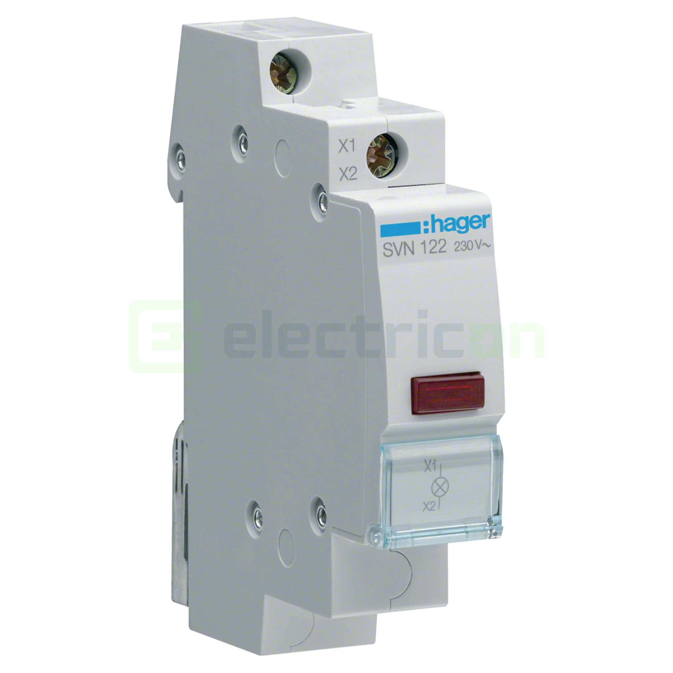 Lampă semnalizare tensiune LED monofazic, 1xroșu, 230VAC, Hager, SVN122