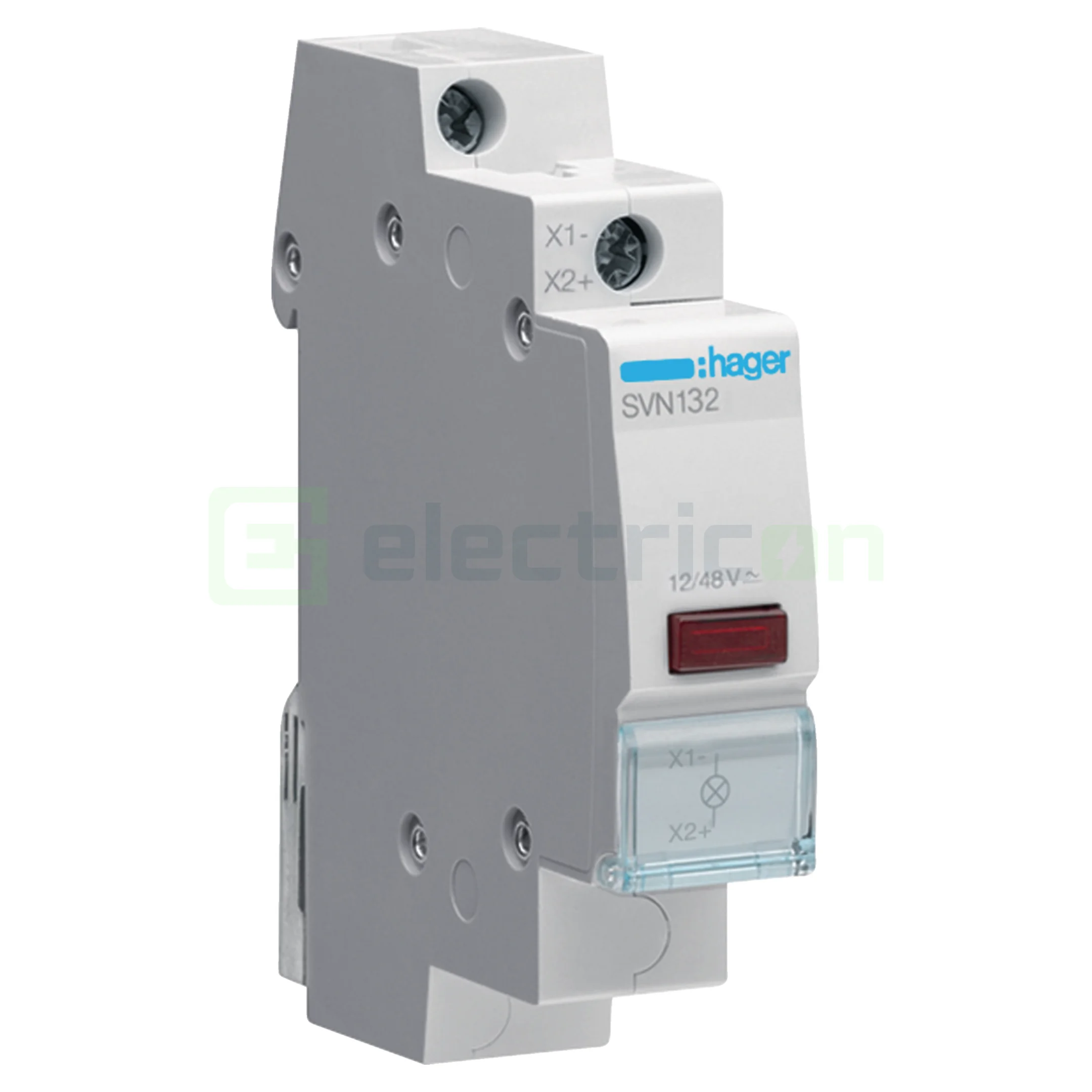 Lampă semnalizare tensiune LED monofazic, 1xRosu, 250VAC, Hager, SVN132