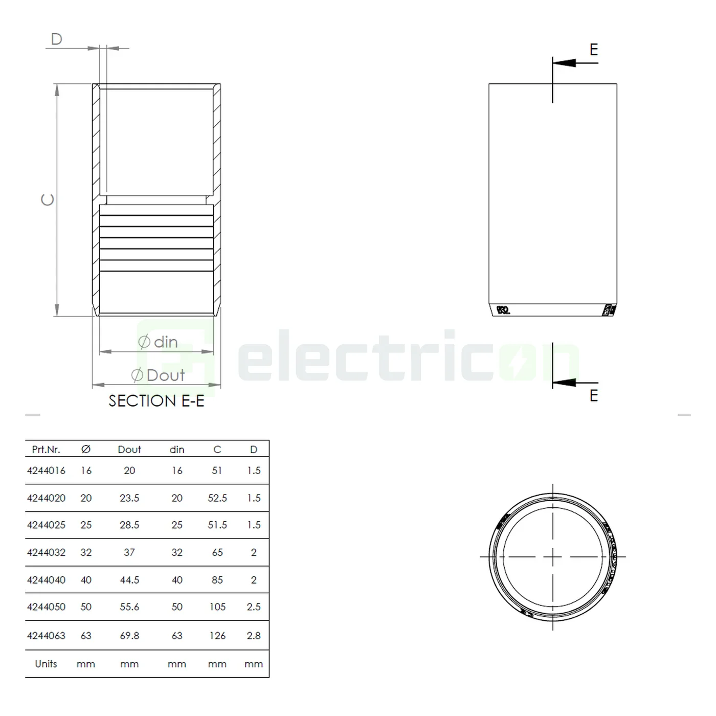 Mufa cuplaj copex Kouvidis MEDISOL AM 32mm alb 4244032 [1]
