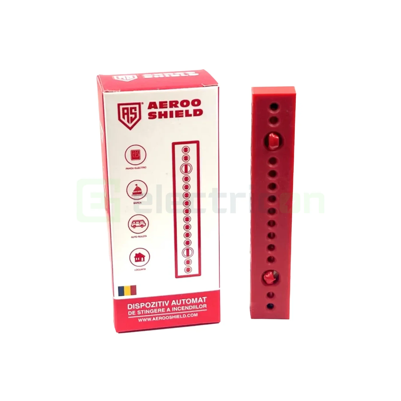 Pastila stingere incediu pentru tablouri electrice cu aerosoli , capacitatea de stingere 0.1 mc, pornire la contact cu flacara, Aeroo Shield 1, AS01 [4]