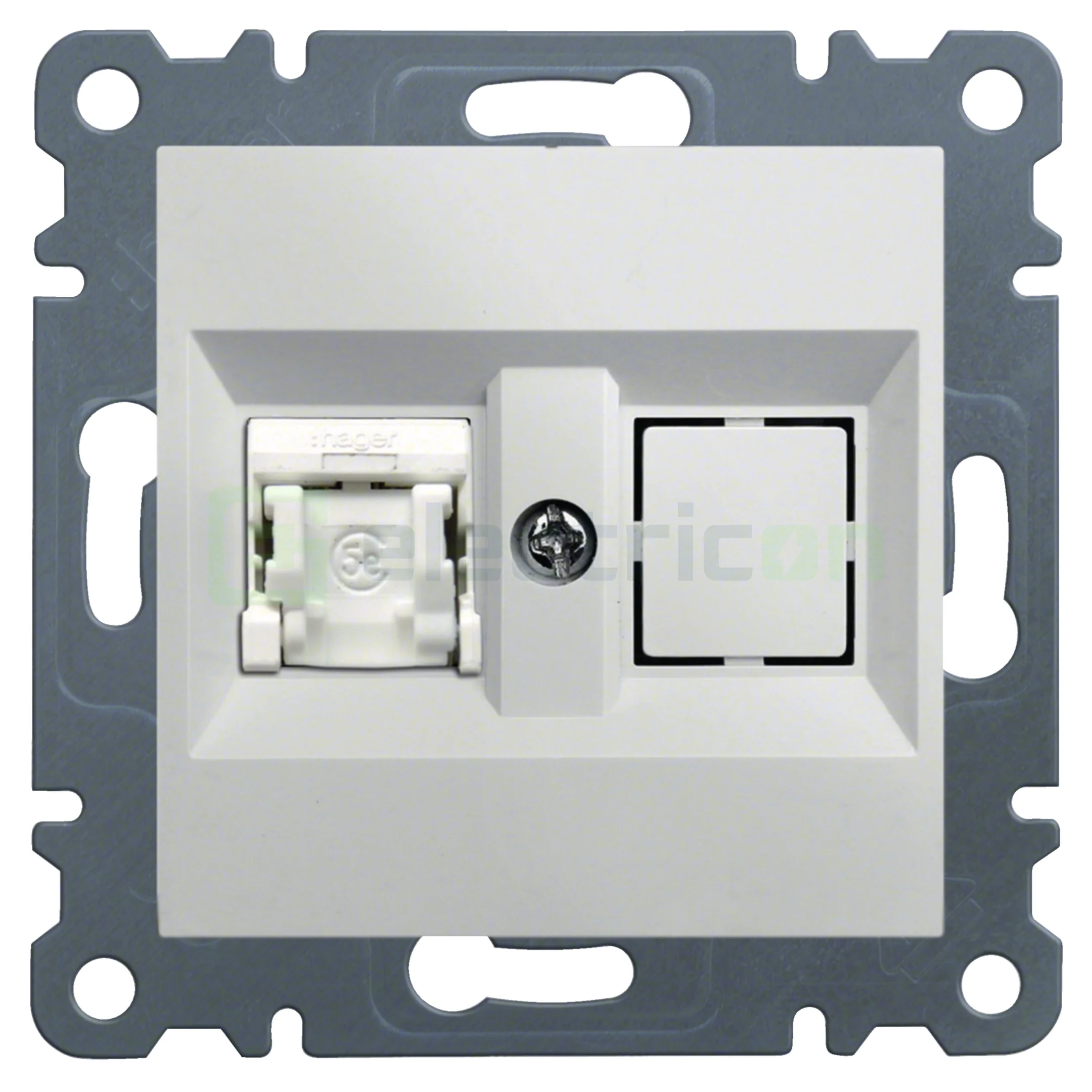 Prize și întrerupătoare - hager-priza-date-alb