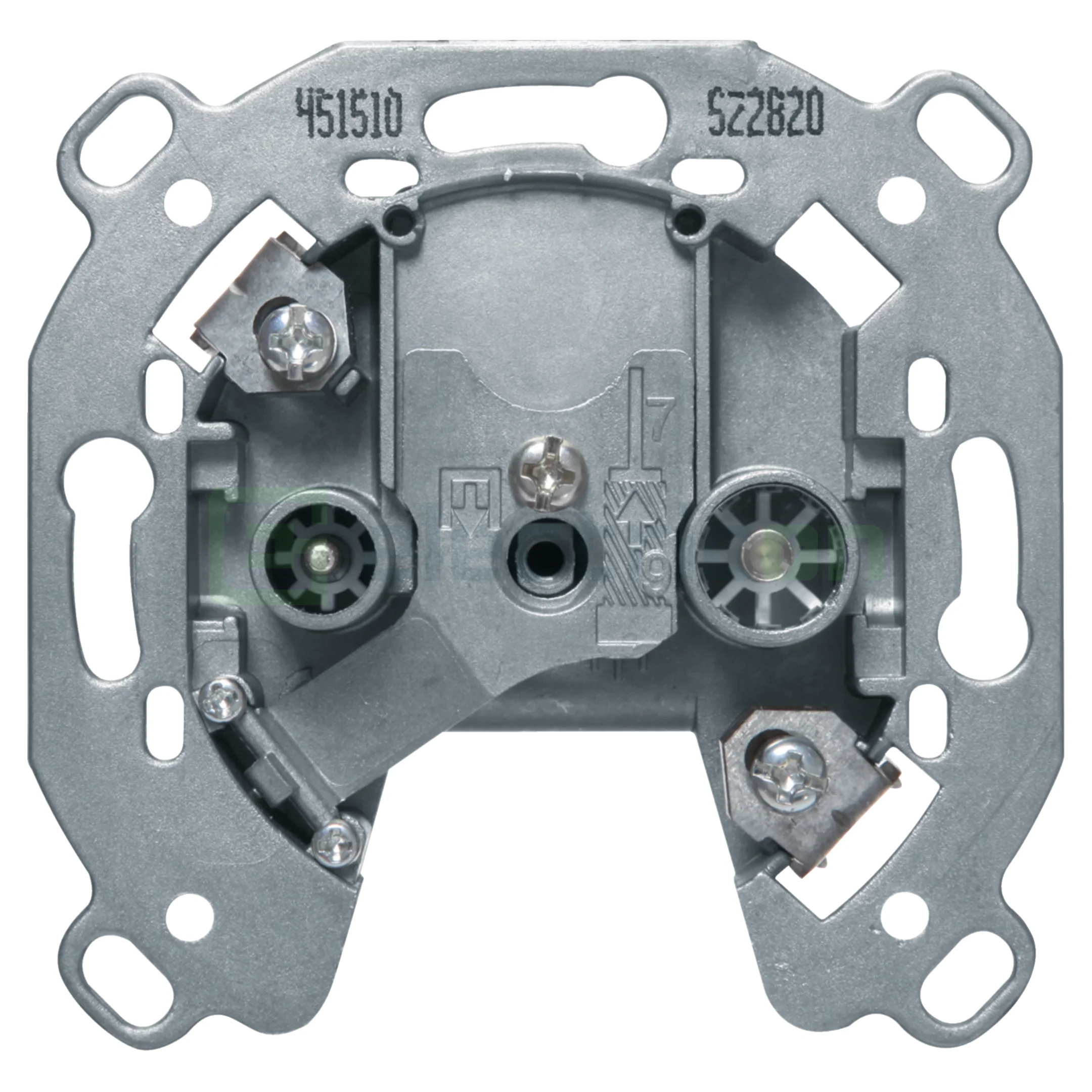 Prize multimedia (radio-TV, date, video) - Priză de antena cu 2 ieșiri Radio/TV (TV/FM), Berker, 451510