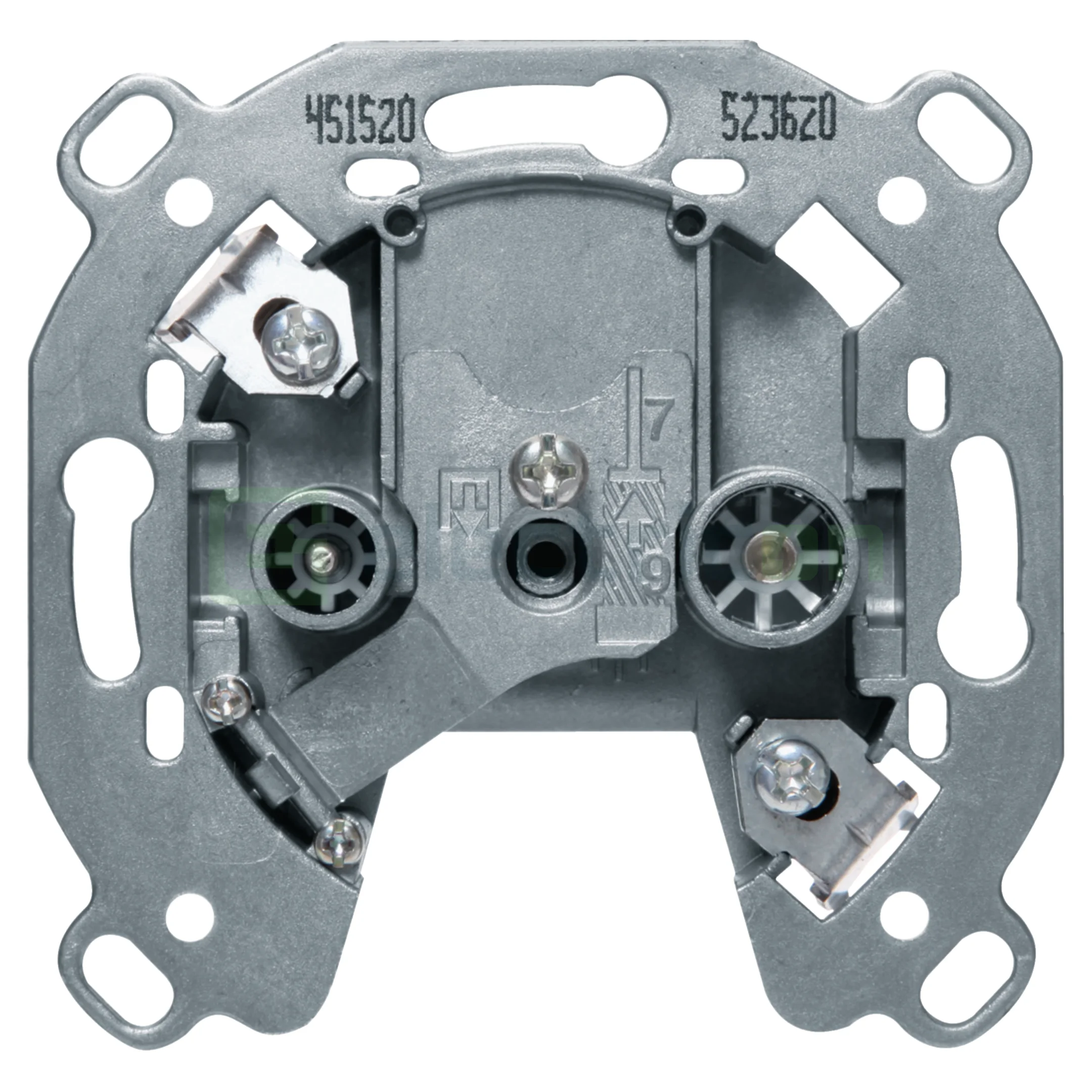 Prize multimedia (radio-TV, date, video) - Priză de antena cu 2 ieșiri Radio/TV (TV/FM), Berker, 451520