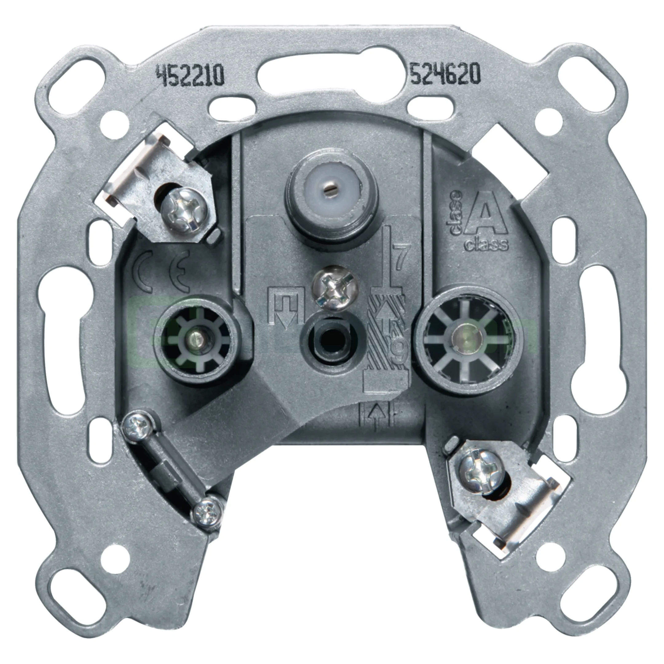 Prize multimedia (radio-TV, date, video) - Priză de antena cu 3 ieșiri Radio/TV (SAT/TV/FM), Berker, 452210