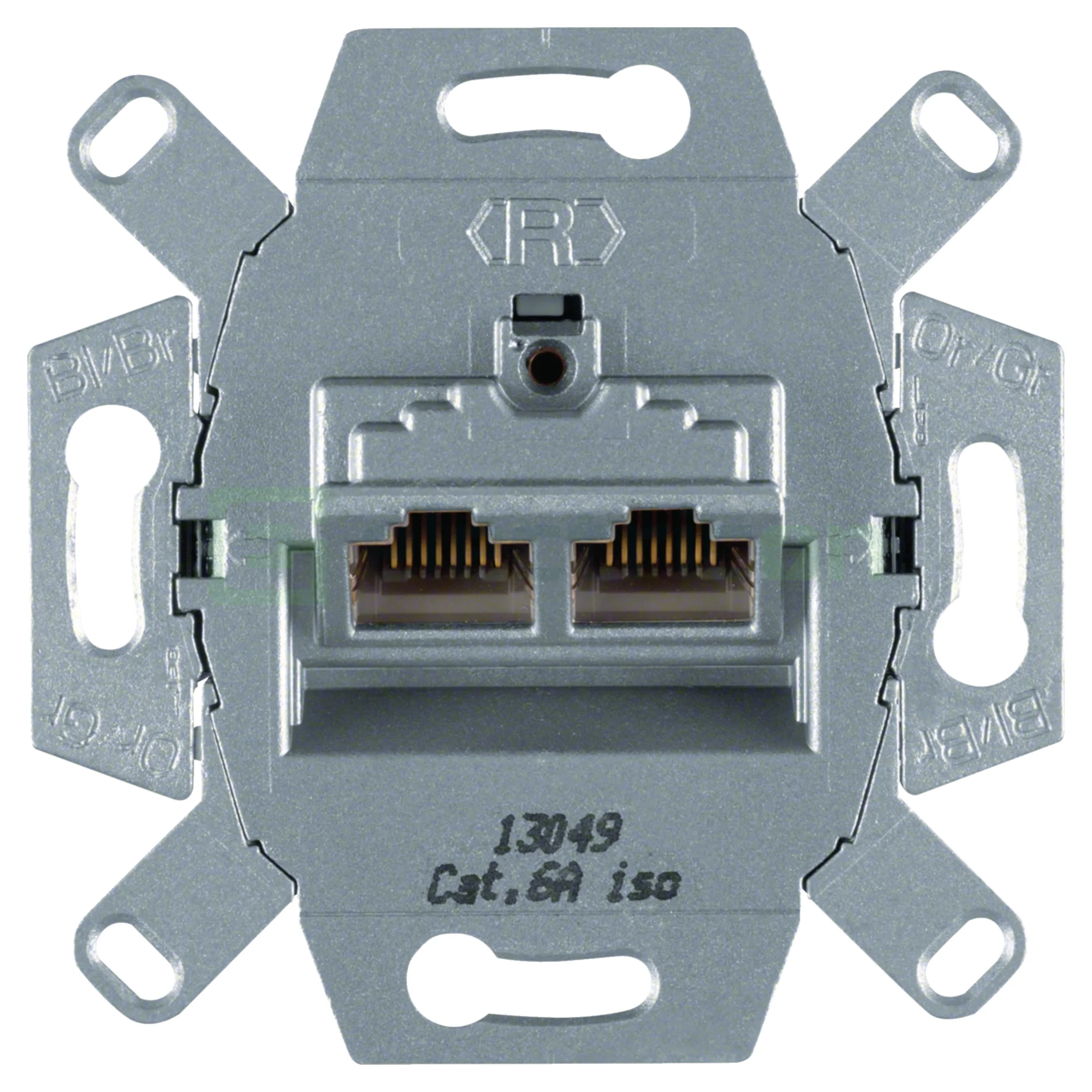 Prize multimedia (radio-TV, date, video) - Priză de rețea, 8 poli, cat 6a, Berker, 4587