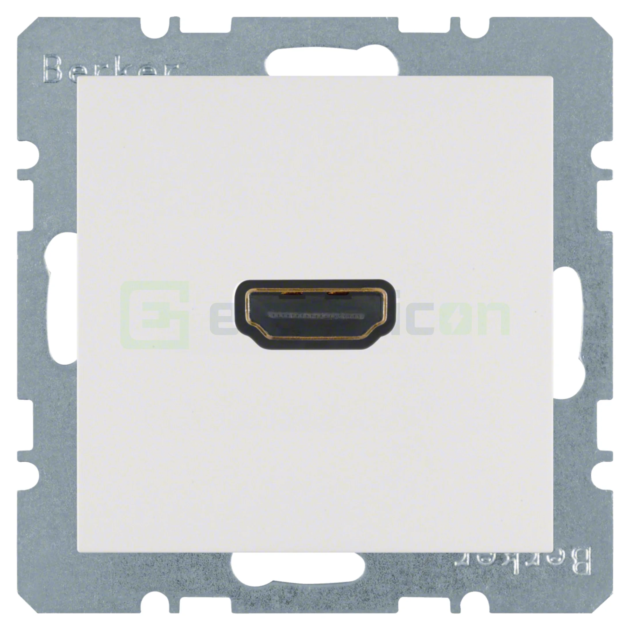 Prize multimedia (radio-TV, date, video) - Priză HDMI, HDMI 1.3 cu DeepColor, 50 - 85 Hz, alb lucios, Berker S.1, 3315428989