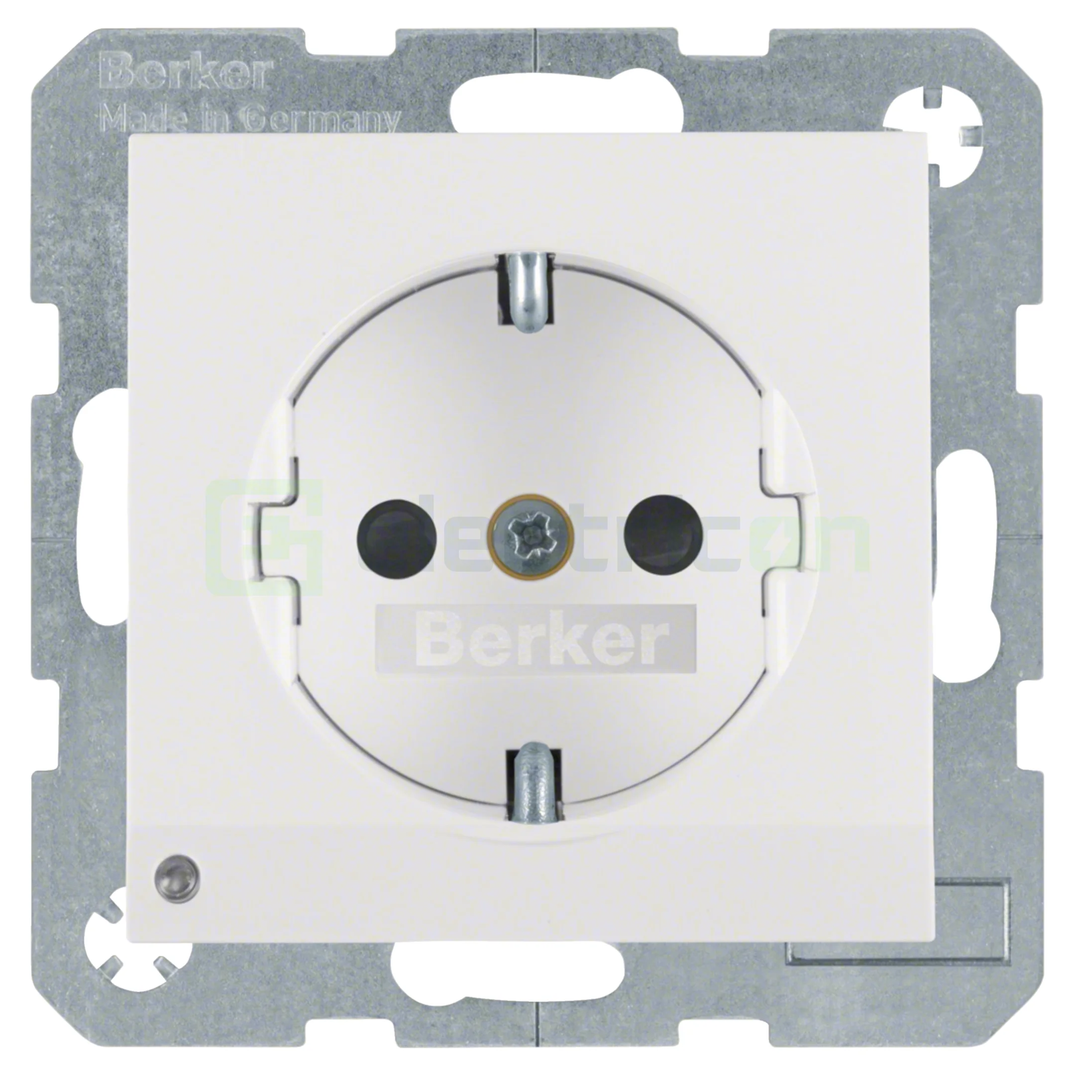Prize - Priză shucko, incastrata, cu LED, protectie la atingere, alb lucios, Berker S.1, 41098989