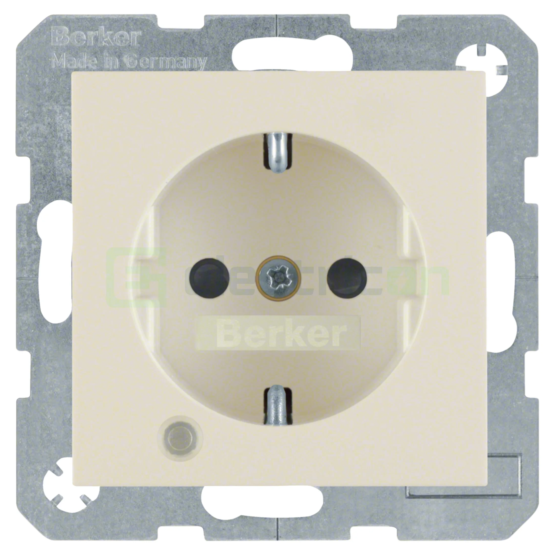 Prize - Priză shucko, incastrata, cu LED și etichetă, protectie la atingere, bej lucios, Berker S.1, 41108982