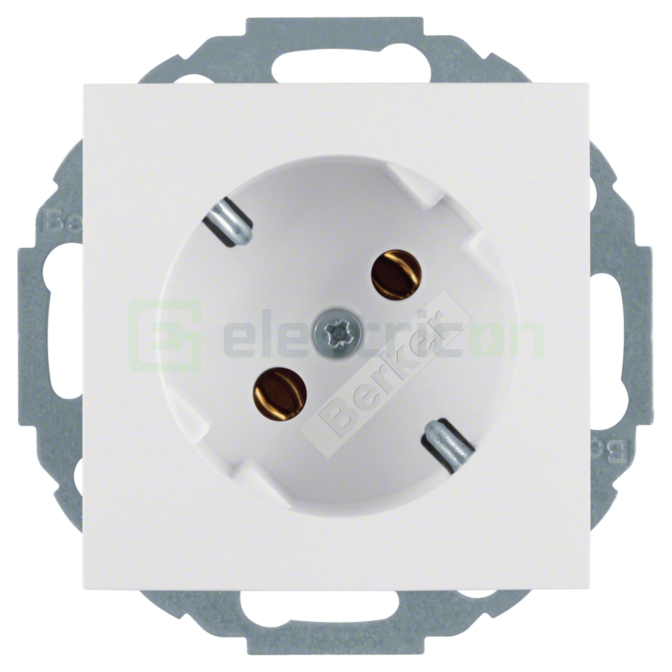 Prize și întrerupătoare - Priză shucko, incastrata, înclinație 45°, alb lucios , Berker S.1, 47278989