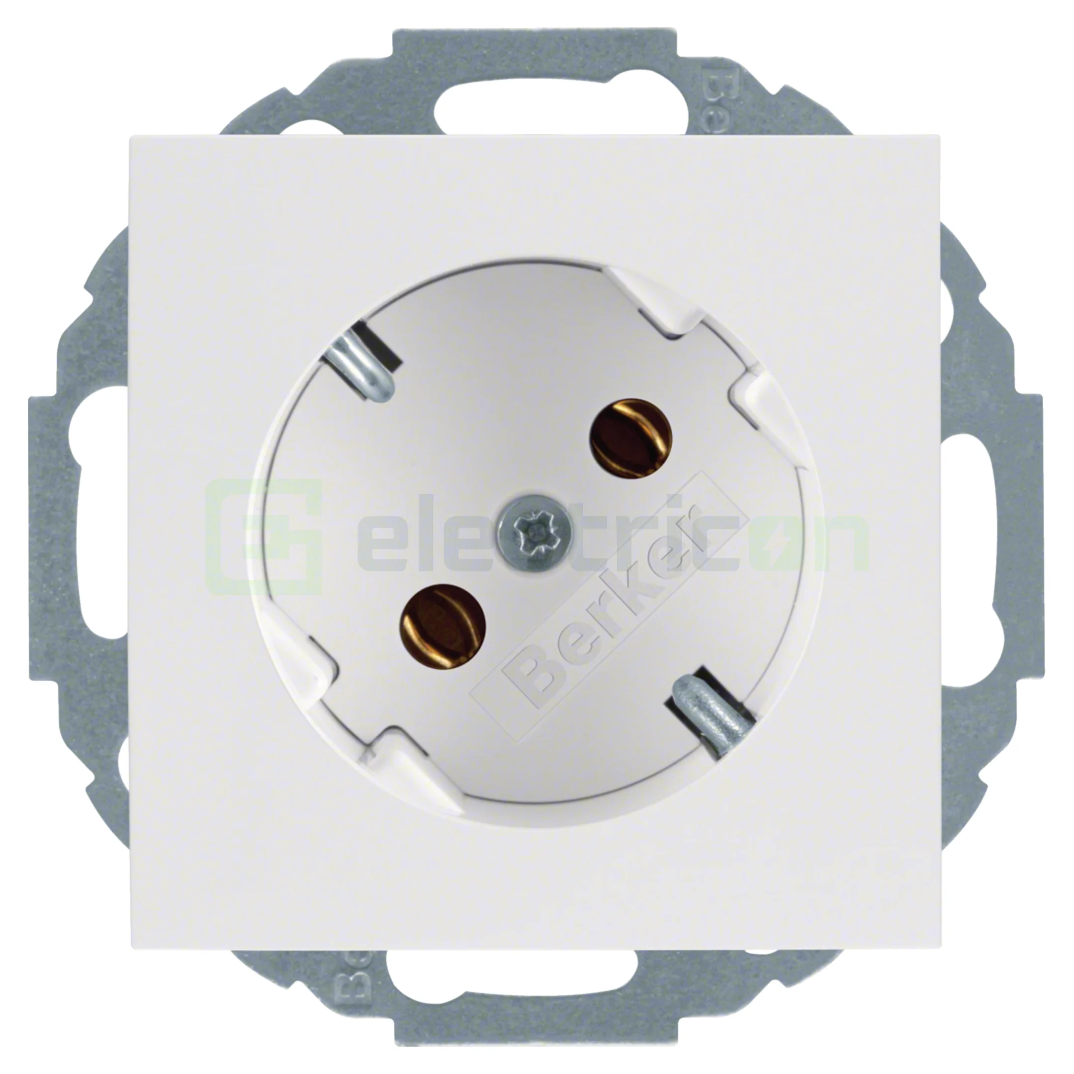 Prize și întrerupătoare - Priză shucko, incastrata, înclinație 45°, alb mat , Berker S.1, 47271909