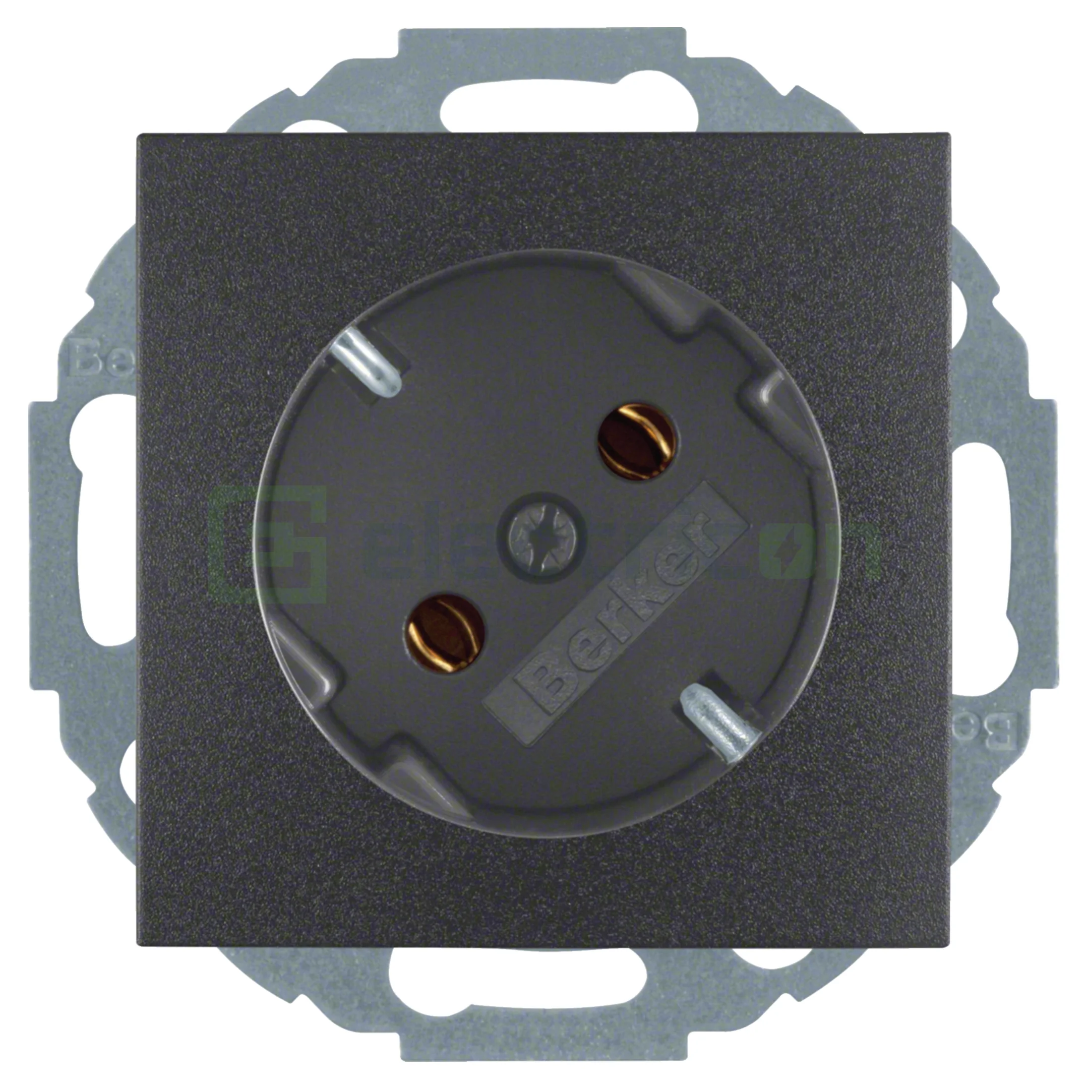 Prize și întrerupătoare - Priză shucko, incastrata, înclinație 45°, antracit mat , Berker S.1, 47271606