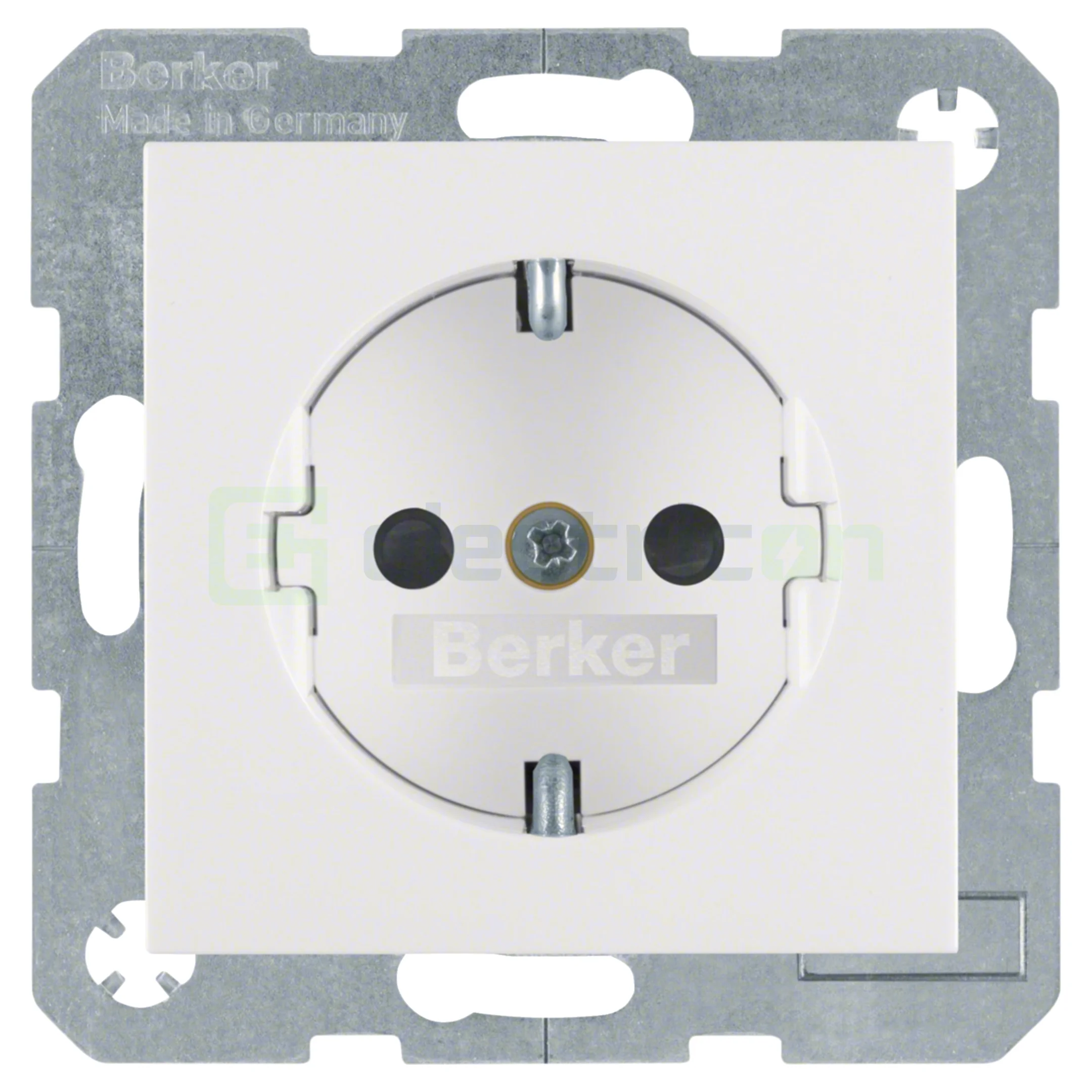 Prize și întrerupătoare - Priză shucko, incastrata, protectie la atingere, alb lucios, Berker S.1, 47238989