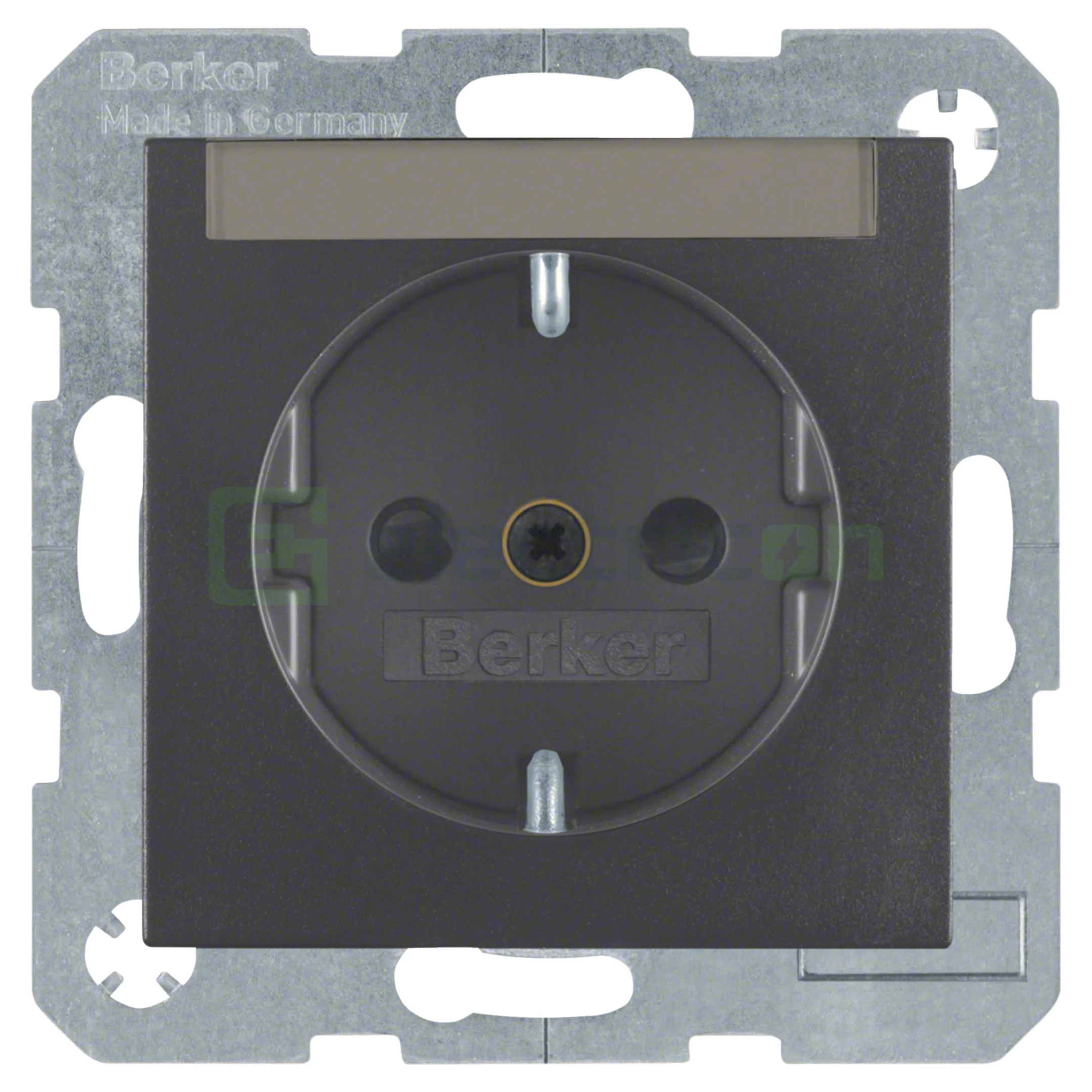 Prize și întrerupătoare - Priză shucko, incastrata, protectie la atingere, cu etichetă, antracit mat, Berker S.1, 47491606