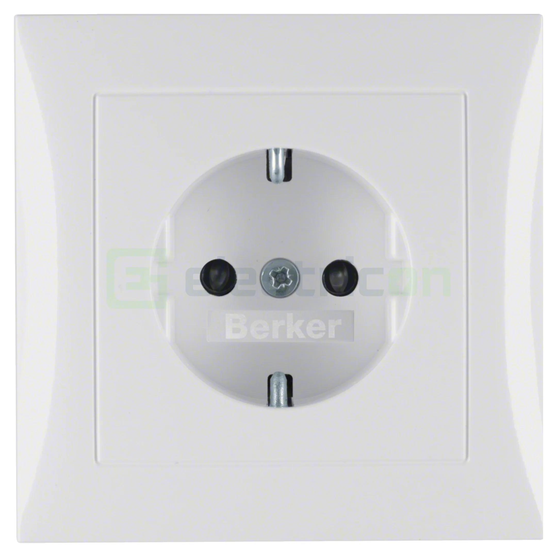 Prize și întrerupătoare - Priză shucko, incastrata, protectie la atingere, înrămată, alb lucios, Berker S.1, 47228989