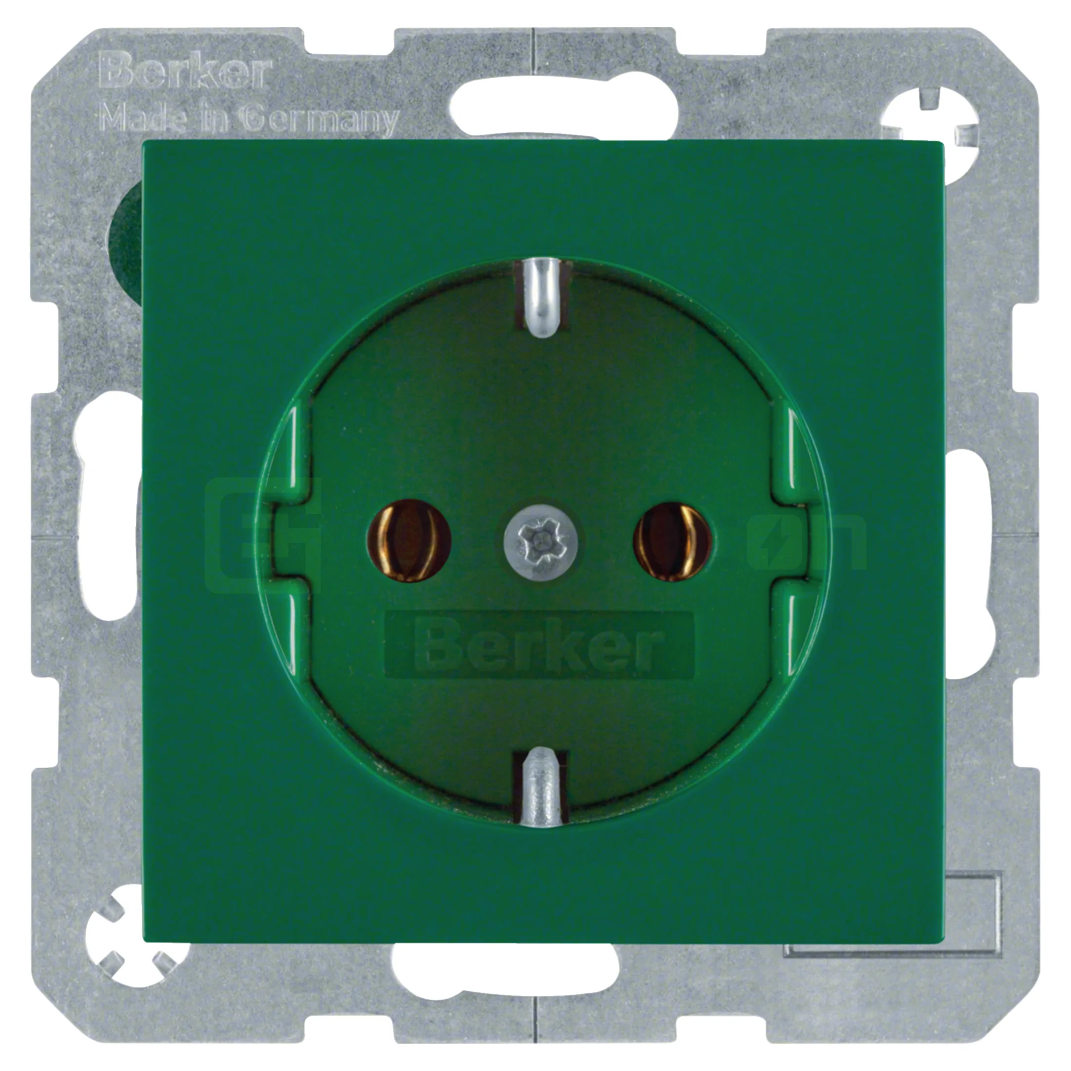 Prize și întrerupătoare - Priză shucko, incastrata, protectie la atingere, verde lucios, Berker S.1, 47438913