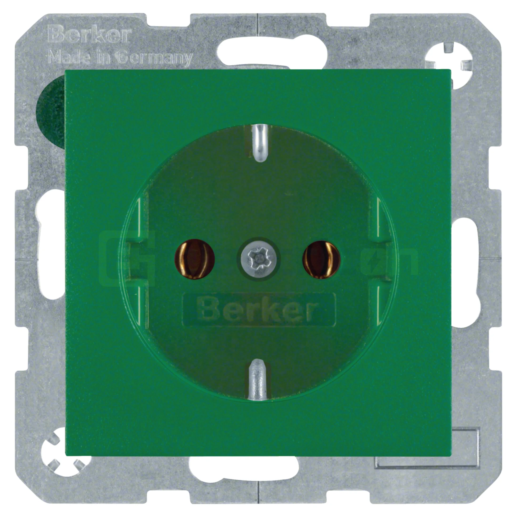Prize și întrerupătoare - Priză shucko, incastrata, protectie la atingere, verde mat, Berker S.1, 47431913