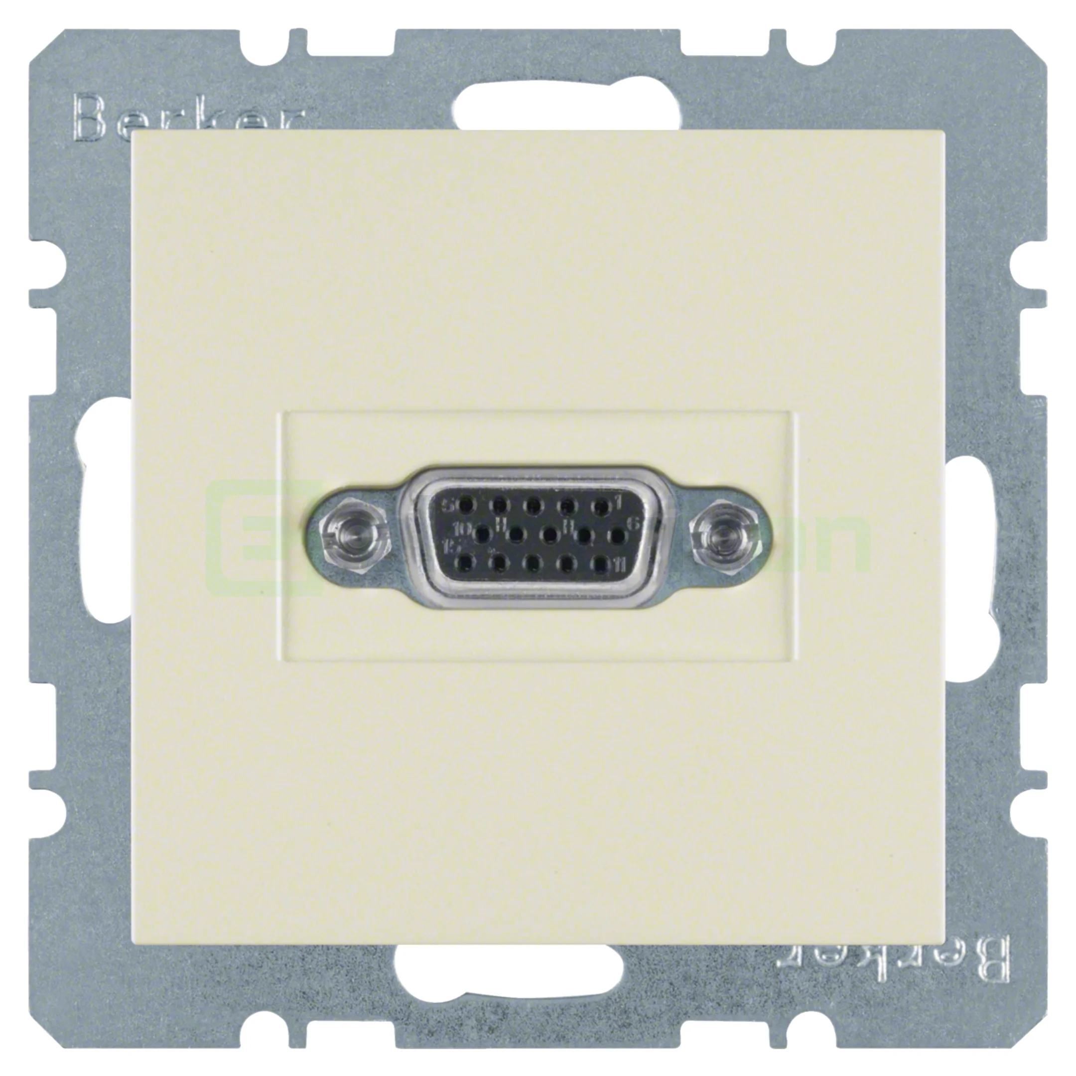 Prize multimedia (radio-TV, date, video) - Priză VGA, compatibil cu S-VGA, mufă D cu 15 pini, bej lucios, Berker S.1, 3315408982