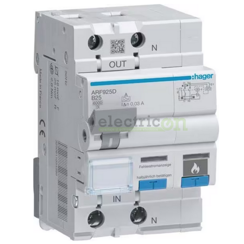 Siguranta RCBO 25A/30mA Hager - ARF925D