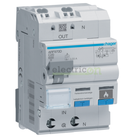 Siguranta RCBO 20A/30mA Hager - ARF970D