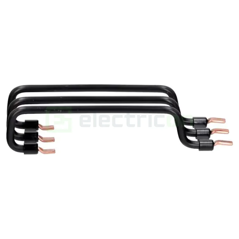 Busbar - Punte conectare Hager KC325, 3P, 125 mm DIN, pin/fază, negru/albastru
