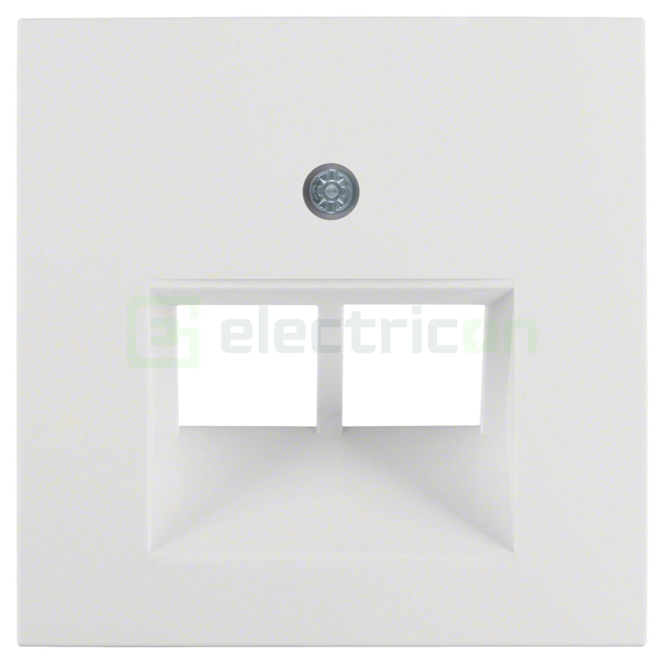 Prize și întrerupătoare - Ramă cu decupaj priză rețea cu 2 canale, alb lucios, Berker S.1, 14098989