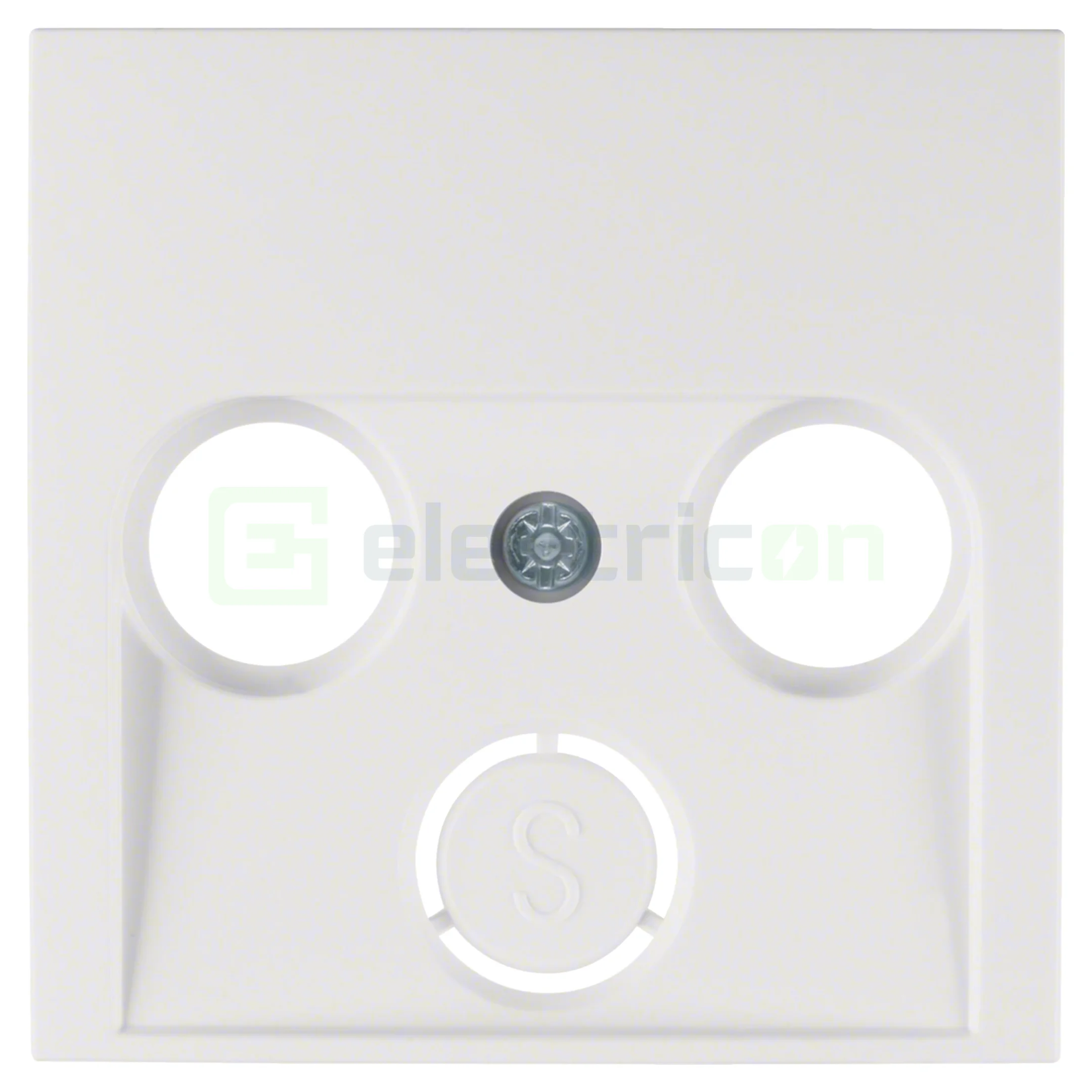 Prize și întrerupătoare - Ramă cu decupaje 2/3 găuri pentru Radio/TV , alb lucios, Berker S.1, 12038989