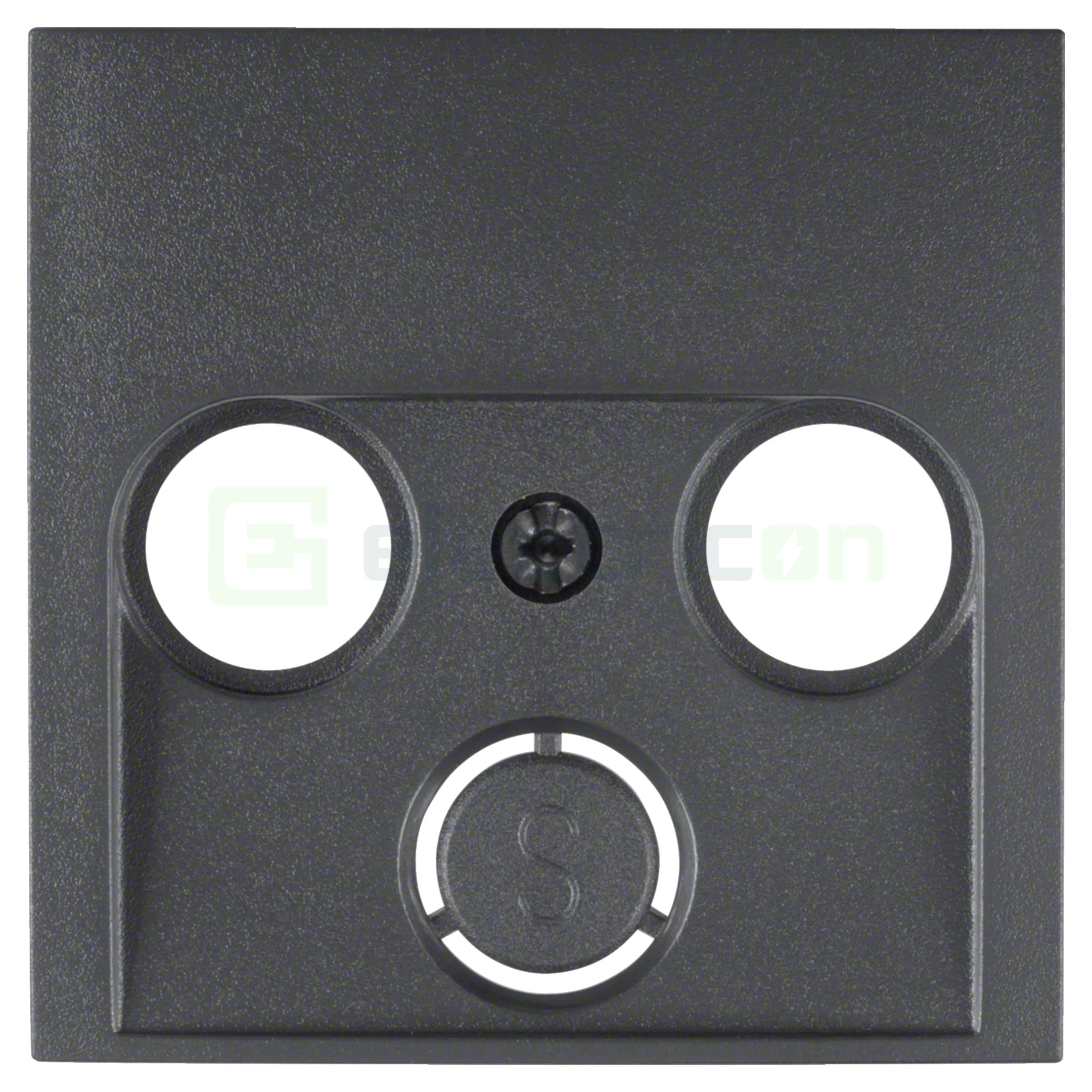 Prize și întrerupătoare - Ramă cu decupaje 2/3 găuri pentru Radio/TV , antracit mat, Berker S.1, 12031606