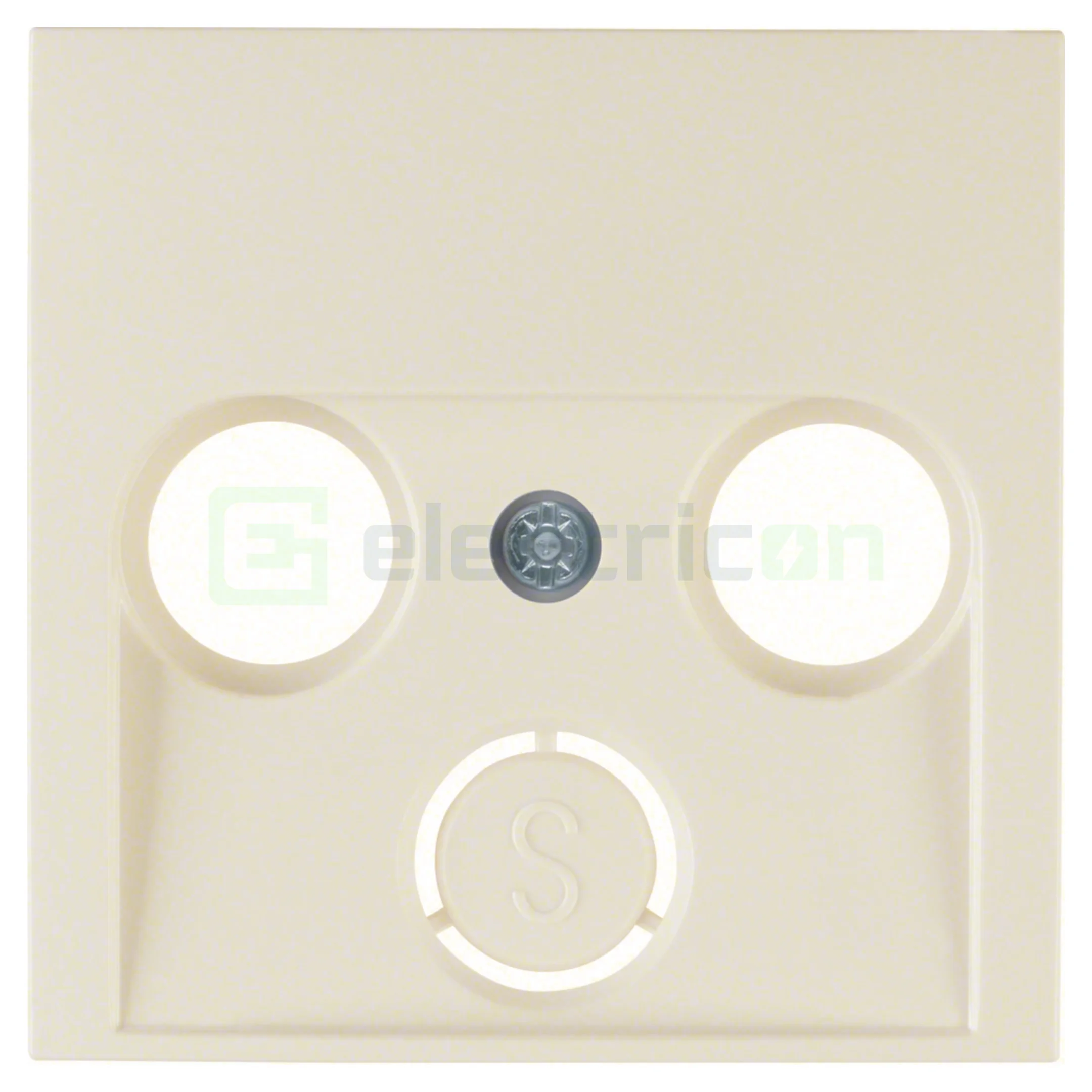 Prize și întrerupătoare - Ramă cu decupaje 2/3 găuri pentru Radio/TV , bej lucios, Berker S.1, 12038982