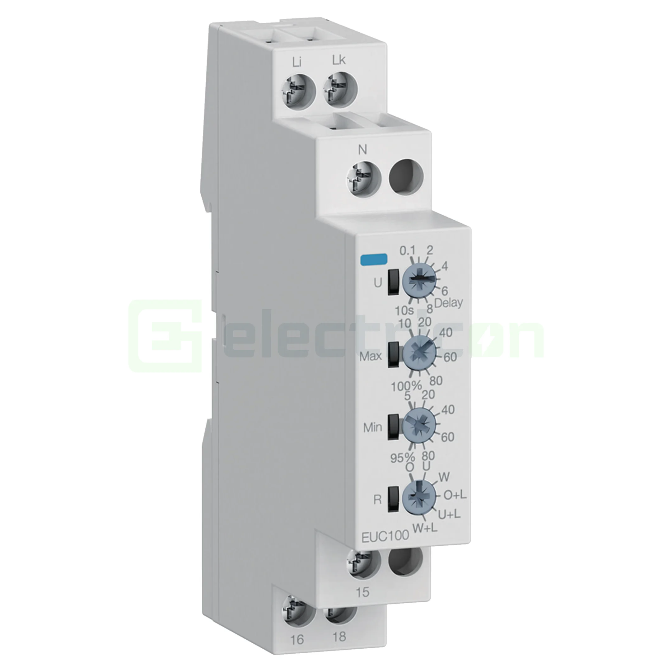 Relee monitorizare tensiune - Releu control monitorizare curent Hager EUC100 (1P+N, 1 contact comutare)