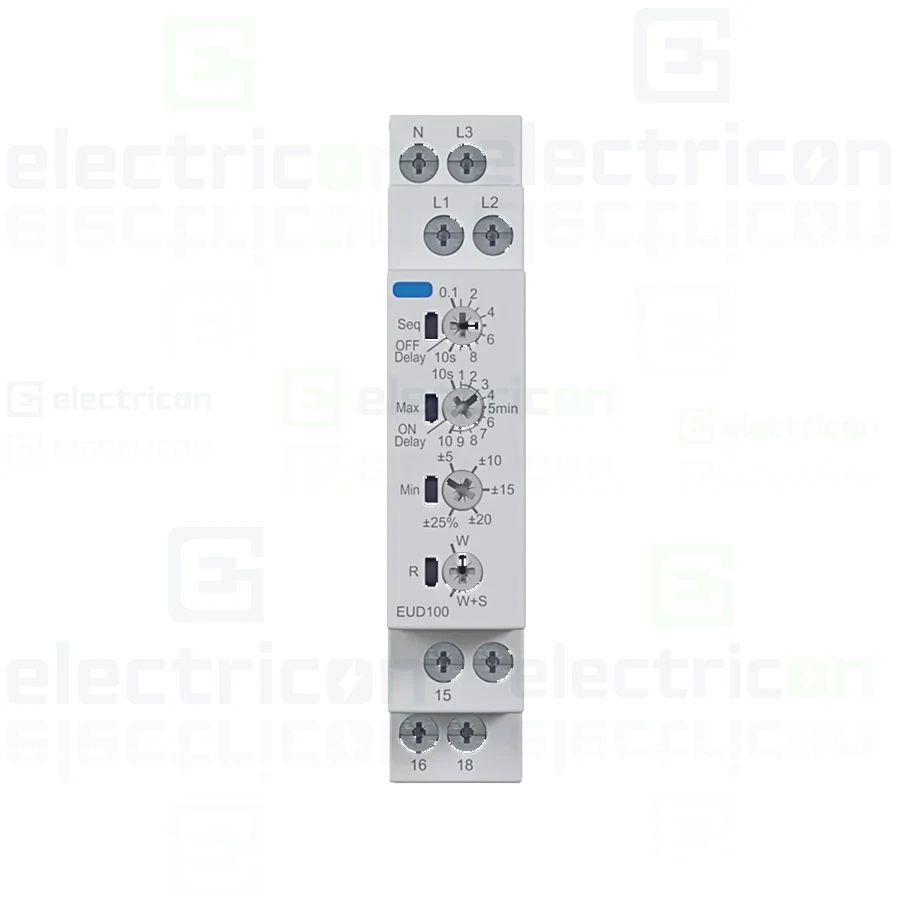 Releu de control, monitorizare mono și trifazat (1P+N, 3P+N) cu montare pe șină DIN, 1W, Hager, EUD100 [5]