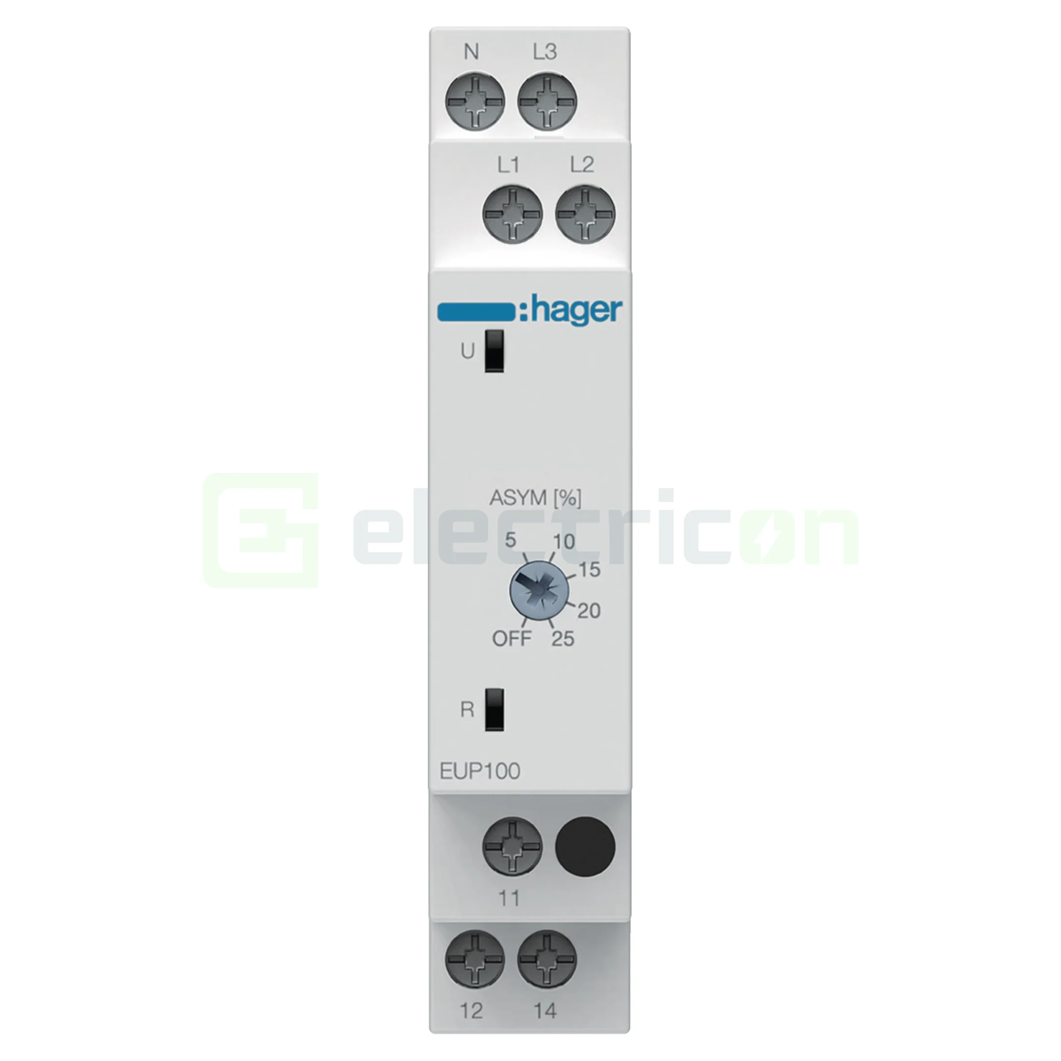 Releu control monitorizare tensiune Hager EUP100 (3P+N, 1 contact) [1]
