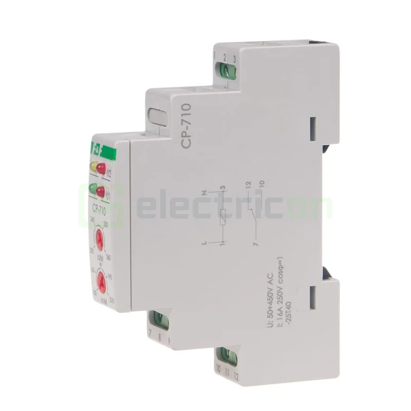 Releu tensiune monofazat blocare timp 16A CP-710 F&F Filipowski [1]