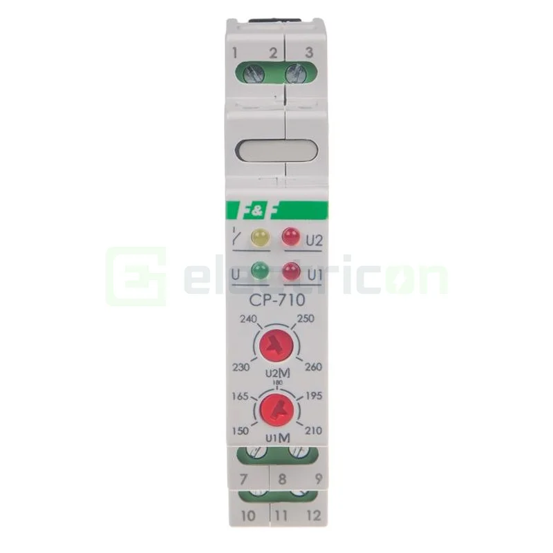 Releu tensiune monofazat blocare timp 16A CP-710 F&F Filipowski